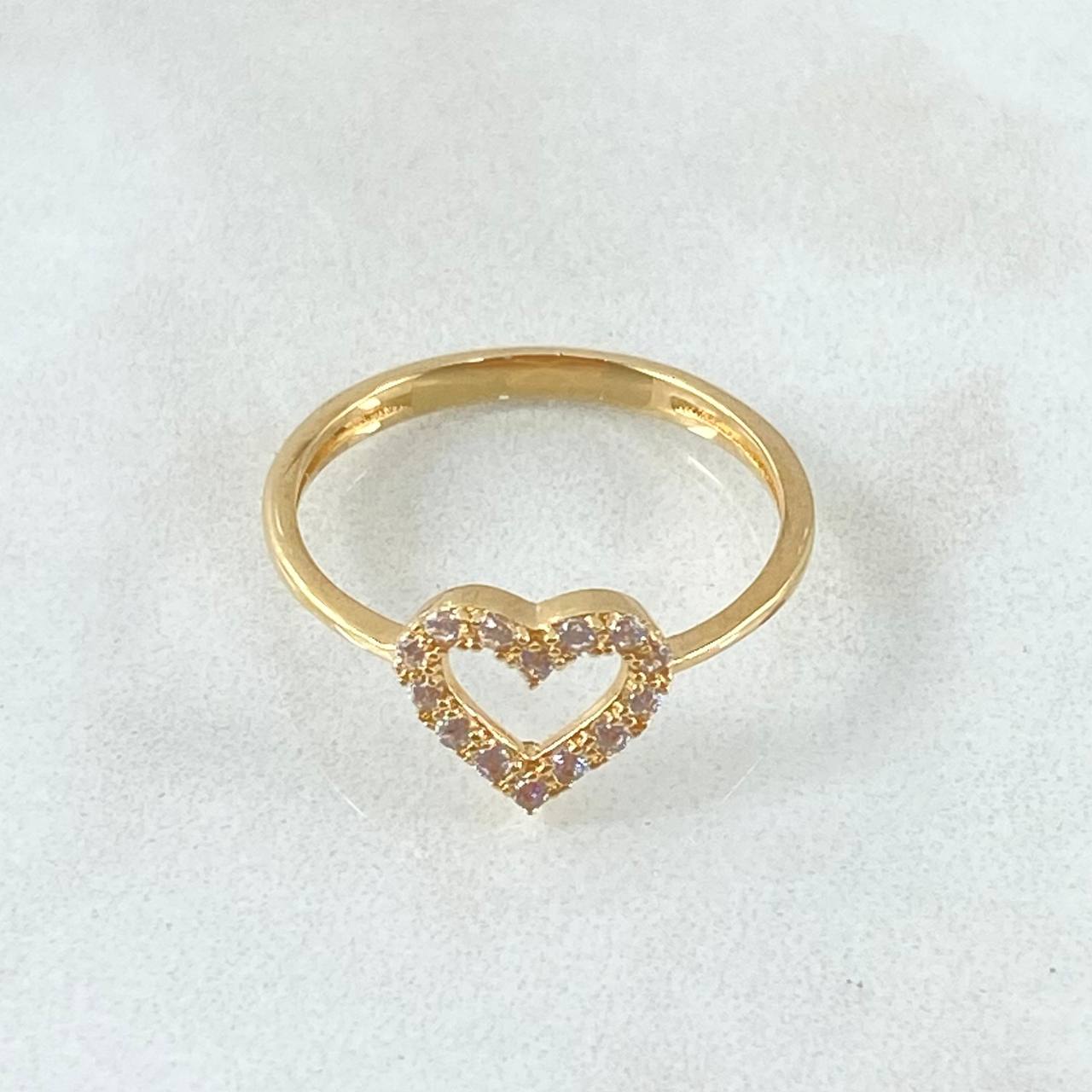 Anillo Silueta Corazon 1.6gr / T5 3/4 / Oro 18K