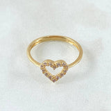 Anillo Silueta Corazon 1.6gr / T5 3/4 / Oro 18K