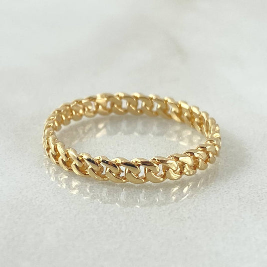 Anillo Cubano 1.65gr / T8 / Oro 18K