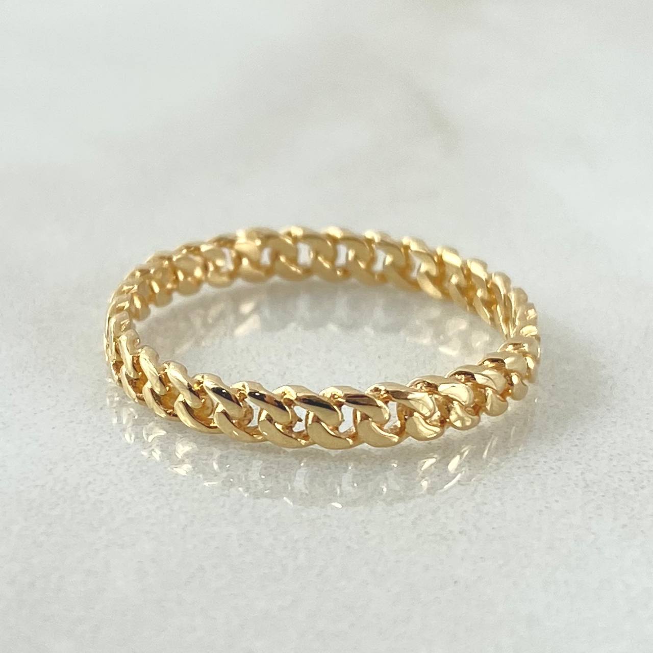 Anillo Cubano 1.75gr / T7 1/2 / Oro 18K