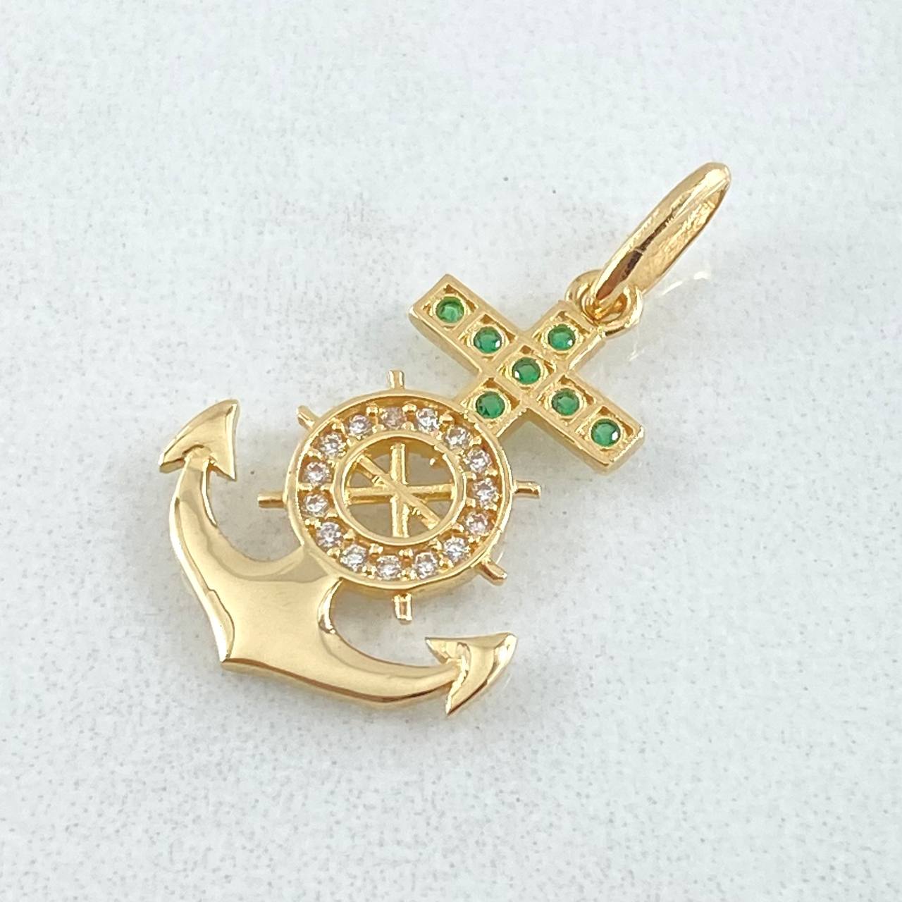 Dije Cruz Anclada 1.5gr / 2.5cm / Oro 18K ©