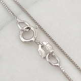 Set Cadena Veneciana + Dije Lágrima Doble Esmeralda 9pts / 2g / 50cm Oro Blanco 18K
