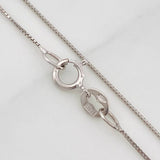 Set Cadena Veneciana + Dije Moño Esmeralda 8pts / 1.45g / 45cm Oro Blanco 18K