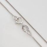 Set Cadena Veneciana + Dije Corazón Infinito Esmeralda 9pts / 1.8g / 50cm Oro Blanco 18K