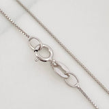 Set Cadena Veneciana + Dije Silueta Corazón Esmeralda 4pts / 1.35g / 45cm Oro Blanco 18K
