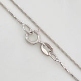 Set Cadena Veneciana + Dije Sliueta Corazón Esmeralda 4pts / 1.3g / 45cm Oro Blanco 18K