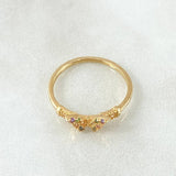 Anillo Mariposa En Relieve 1.75gr / T6 / Oro 18K