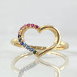 Anillo Silueta Corazon 1.4gr / T4 3/4 / Oro 18K