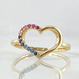 Anillo Silueta Corazon 1.4gr / T4 3/4 / Oro 18K