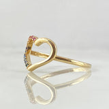 Anillo Silueta Corazon 1.4gr / T4 3/4 / Oro 18K