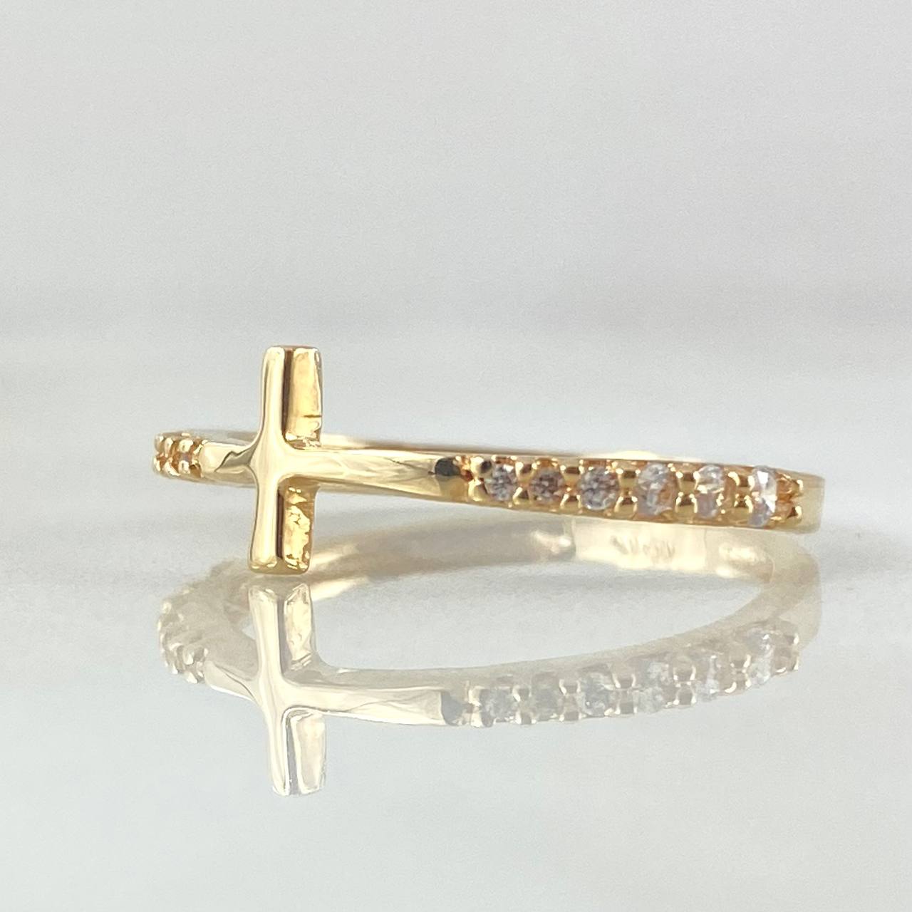 Anillo Cruz 1.7gr / T7 / Oro 18K