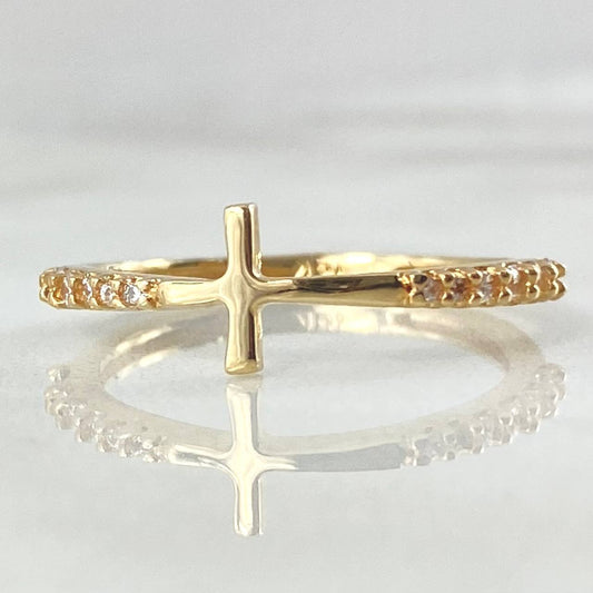 Anillo Cruz 1.7gr / T6 1/4 / Oro 18K