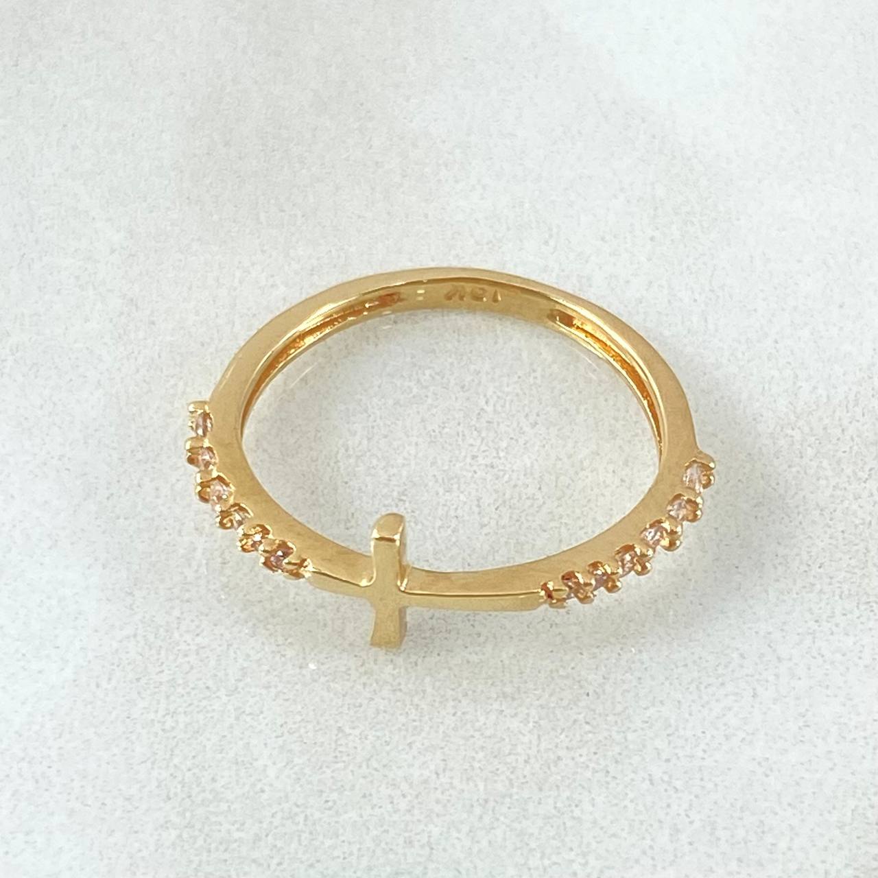 Anillo Cruz 1.7gr / T7 / Oro 18K