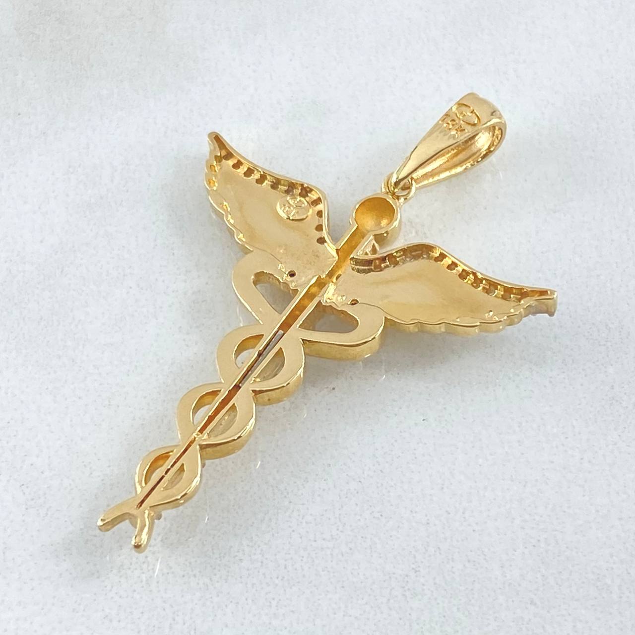 Dije Caduceo Serpiente 5.45gr / 4.3cm / Oro Amarillo 18K