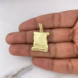 Dije Placa Pergamino 2gr / 3.1cm - 1.9*2.2cm / Oro Amarillo 18K #