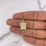 Dije Placa Pergamino 0.55gr / 2.2cm - 1.2*1.4cm / Oro Amarillo 18K &