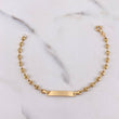 Pulso Bebé GC 2gr / 16cm / 3mm Placa Rectangular Oro Amarillo 18K &