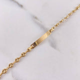 Pulso Bebé GC 2gr / 16cm / 3mm Placa Rectangular Oro Amarillo 18K &