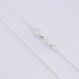 Cadena Aro Seguido Argolla Tres Tonos 2.6g / 40cm / 0.85mm Plata Vermeil 925