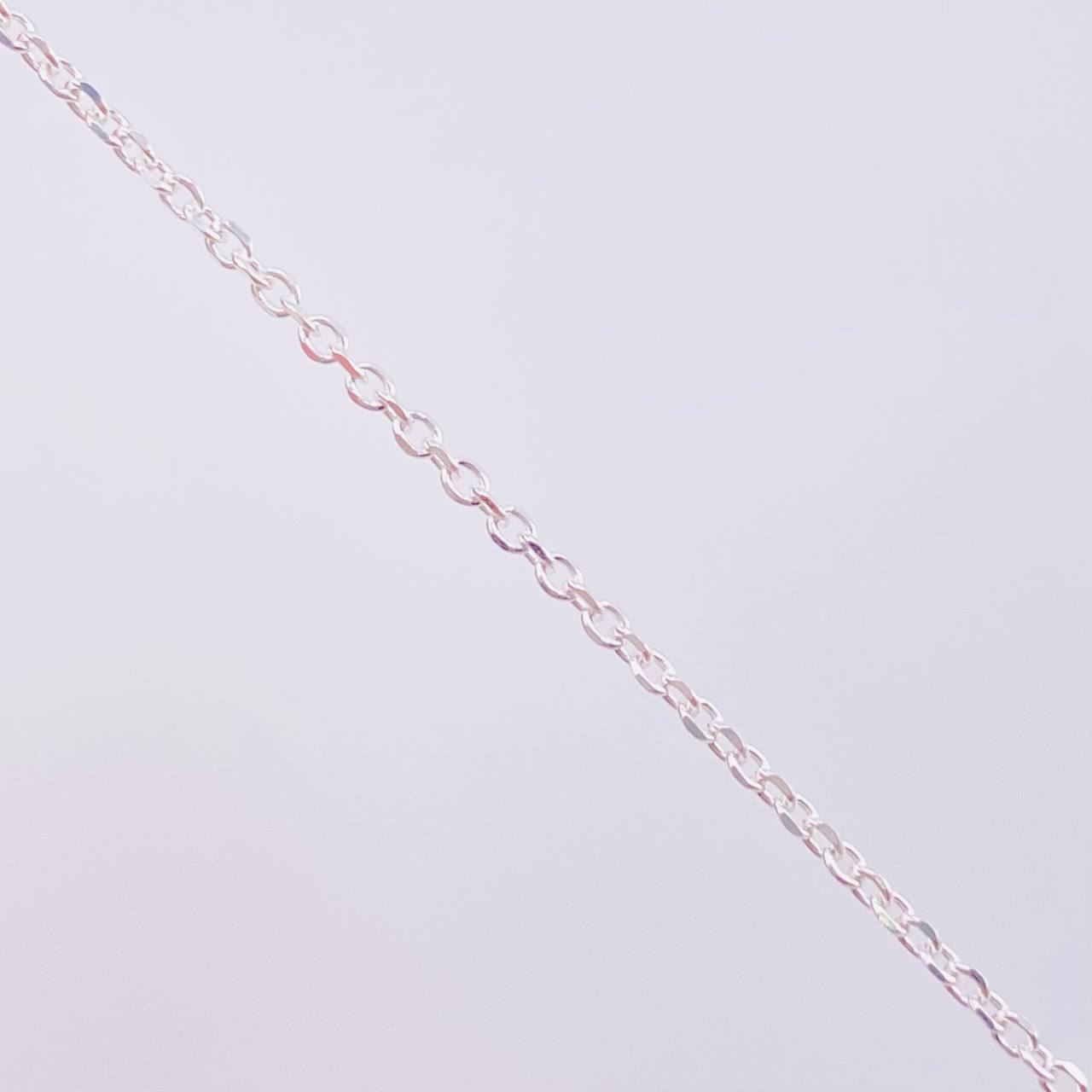 Cadena Aro Seguido Argolla Tres Tonos 2.65g / 40cm / 0.9mm Plata Vermeil 925