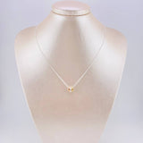 Cadena Aro Seguido Argolla Tres Tonos 2.6g / 40cm / 0.85mm Plata Vermeil 925