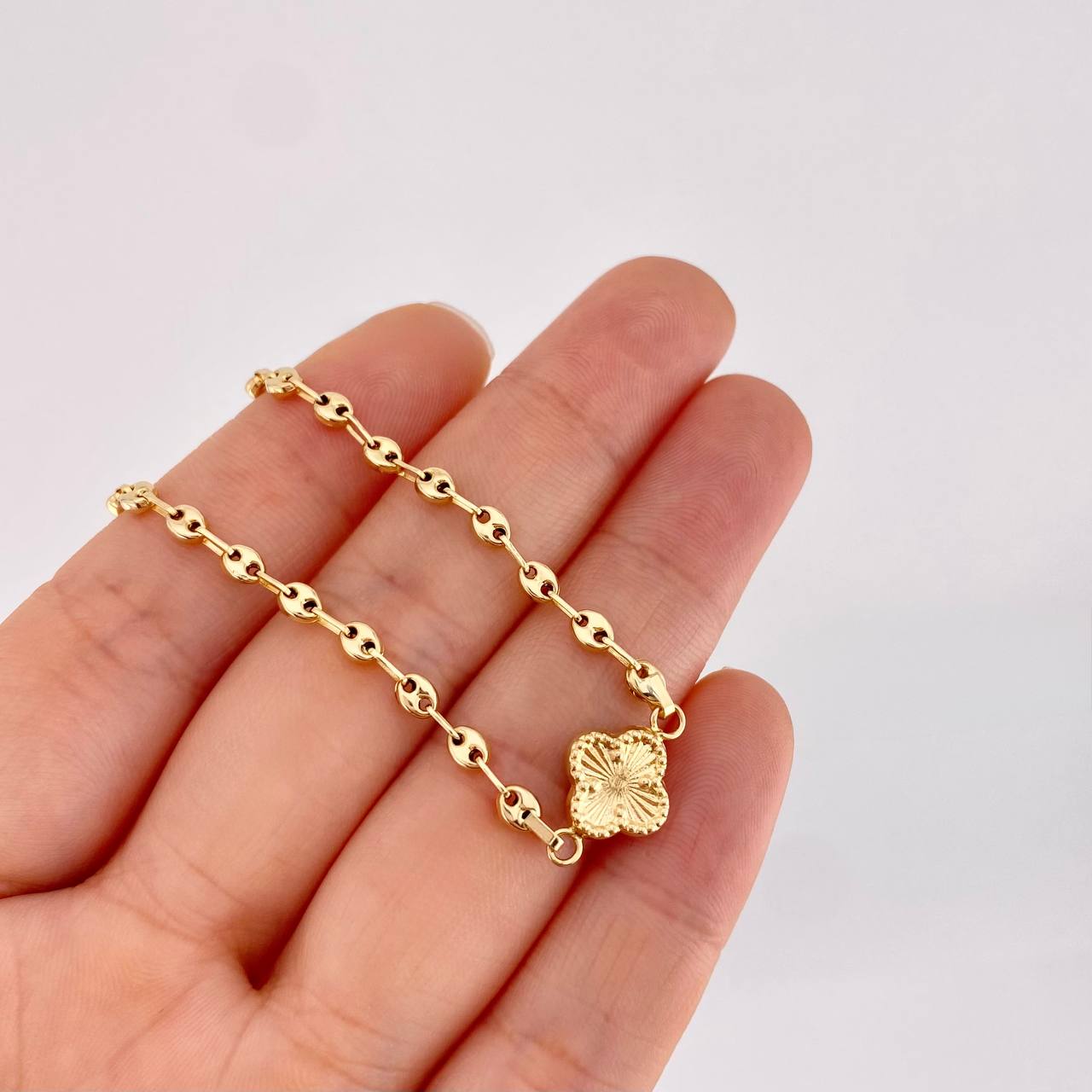 Pulso GC Trebol 2.5g / 18.8cm / 3.1mm Oro Amarillo 18K