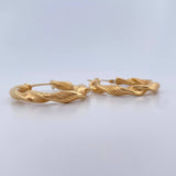 Candongas Nico 3.3gr / 3cm / Rayadas Oro Amarillo 18K $