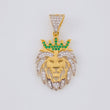 Dije León 3.25 g / 3.3 cm Dos Oros Amarillo Blanco 18K