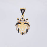 Dije León 3.1 g / 3.3 cm Dos Oros Amarillo Blanco 18K