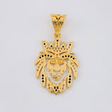 Dije León 3.1 g / 3.3 cm Dos Oros Amarillo Blanco 18K