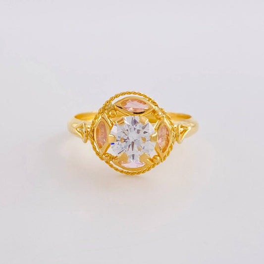 Anillo Solitario Aura Vintage 1.9 g / T7 Oro Amarillo 18K
