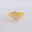 Anillo Solitario Flor De Cristal 1.6 g / T6 3/4 Oro Amarillo 18K