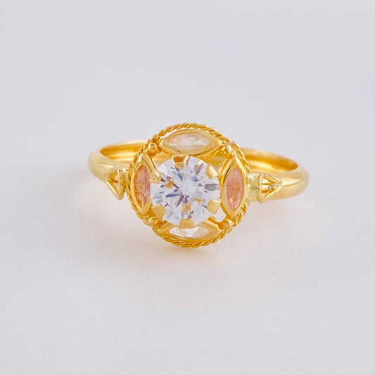 Anillo Solitario Aura Vintage 2 g / T8 1/2 Oro Amarillo 18K