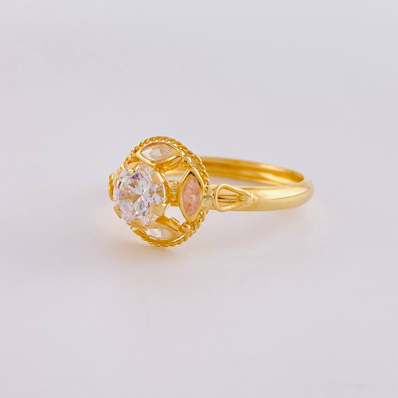 Anillo Solitario Aura Vintage 2 g / T9 1/4 Oro Amarillo 18K