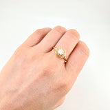 Anillo Solitario Aura Vintage 2 g / T8 1/2 Oro Amarillo 18K