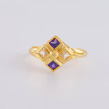 Anillo Rombo Imperial 1.8 g / T9 1/4 Oro Amarillo 18K