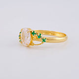 Anillo Solitario Cristal 1.85 g / T8 1/2 Oro Amarillo 18K