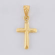 Dije Cruz Puntas Planas 0.5 g / 2.2 cm Oro Amarillo 18K