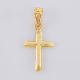 Dije Cruz Puntas Planas 0.5 g / 2.2 cm Oro Amarillo 18K