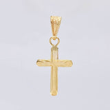 Dije Cruz Puntas Planas 0.5 g / 2.2 cm Oro Amarillo 18K
