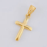 Dije Cruz Puntas Planas 0.5 g / 2.2 cm Oro Amarillo 18K