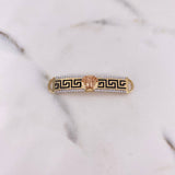 Herraje Placa Medusa Tribal 4.5gr / 4.4mm Circones Blancos Dos Oros Amarillo Rosa Oro Amarillo 18K ©