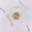 Herraje Herradura Caballo 8.65gr / 2.7cm / Circones Blancos Tres Oros 18K $