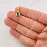 Dije Halo Lágrima 1.1g / 1.8cm Oro Amarillo 18K