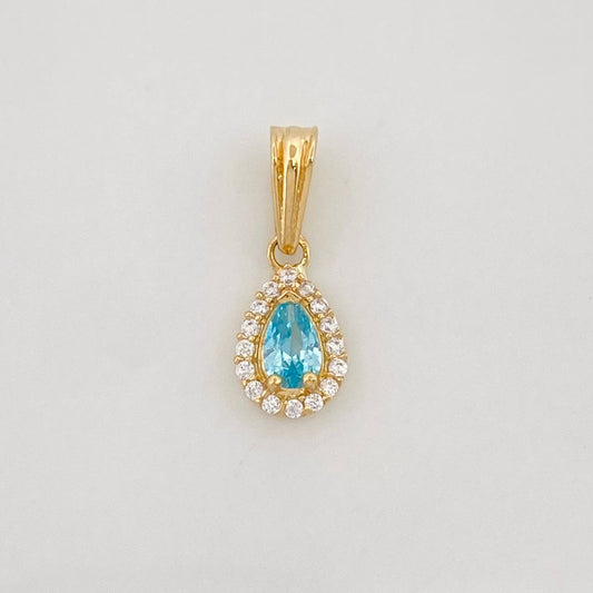 Dije Halo Lágrima 0.65g / 1.5cm Oro Amarillo 18K