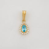 Dije Halo Lágrima 0.65g / 1.5cm Oro Amarillo 18K