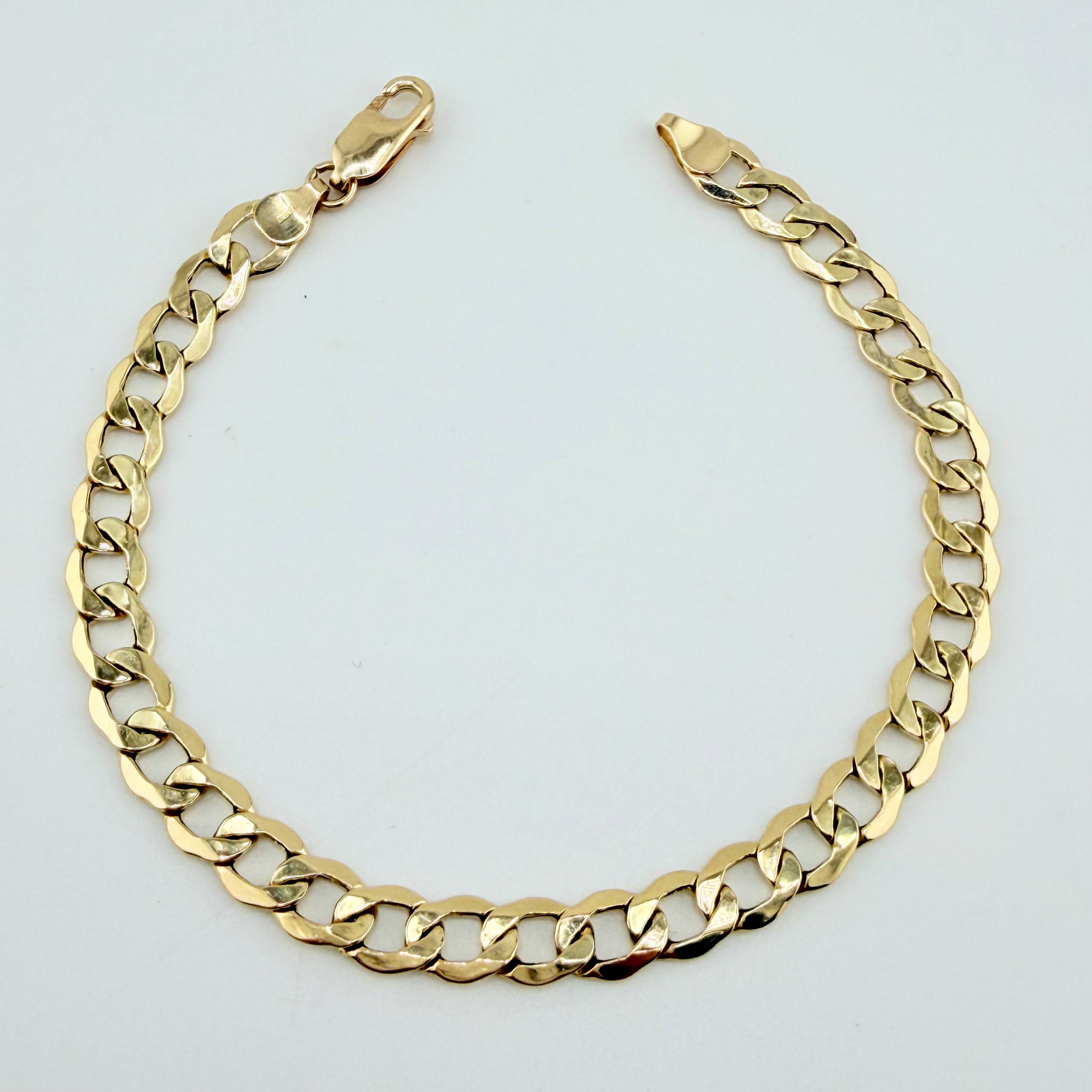 Pulso Cubano 6.95gr / 21cm / 6.6mm Oro Amarillo +4 18K ©