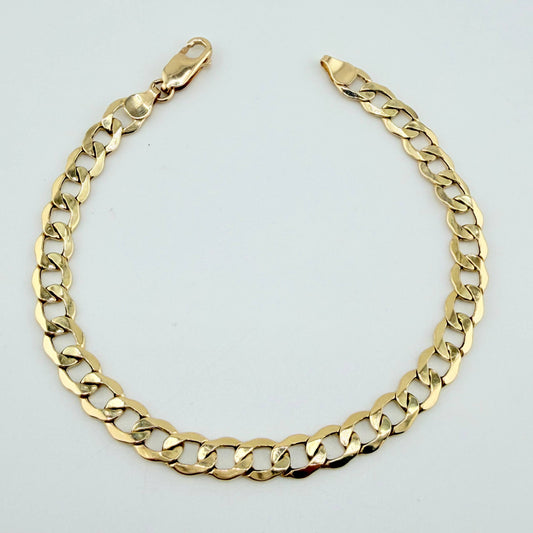 Pulso Cubano 6.95gr / 21cm / 6.6mm Oro Amarillo +4 18K ©