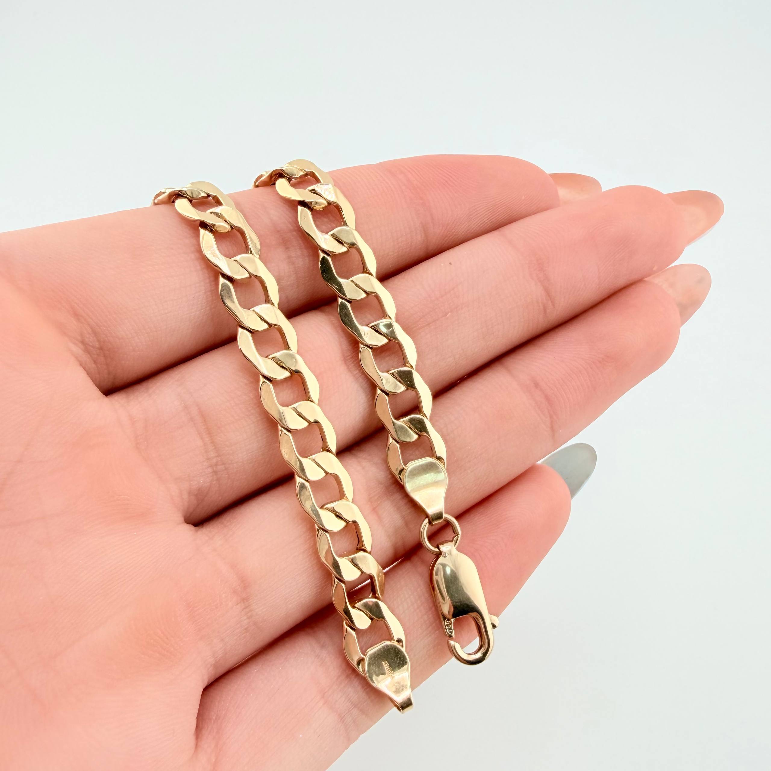 Pulso Cubano 6.95gr / 21cm / 6.6mm Oro Amarillo +4 18K ©