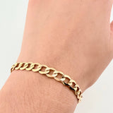 Pulso Cubano 6.95gr / 21cm / 6.6mm Oro Amarillo +4 18K ©